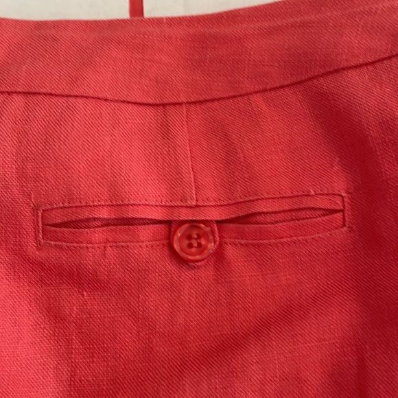 Linen pants Cape Cod red size 12 - Picture 3 of 6